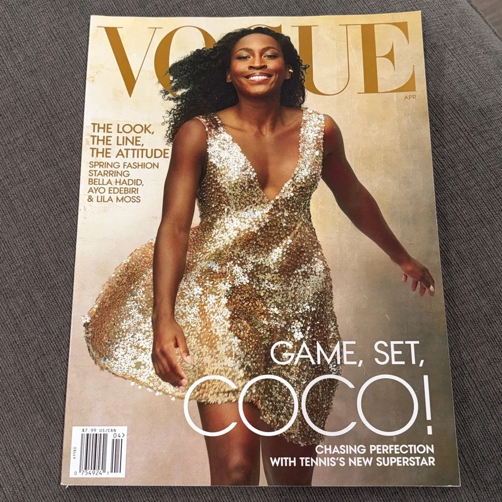 Vogue Magazine - April 2024 - Coco Gauff women’s fashion magazines tennis - Picture 1 of 2